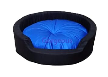 Gorgeous Reversable Blue,Black Color Round Shape Ultra Soft Ethnic Designer Bed for Dog/Cat (Export Quality) Size-Large