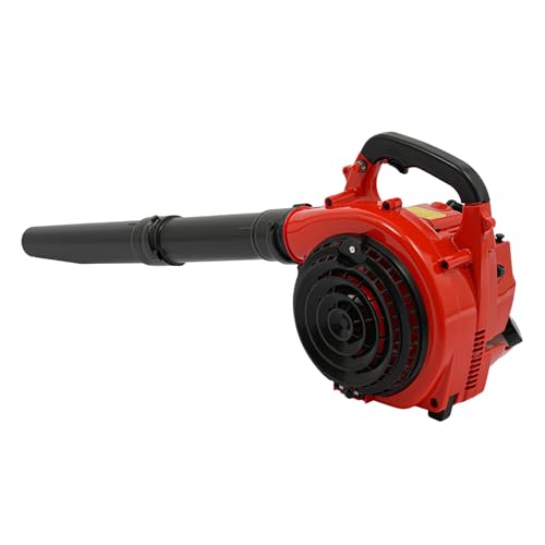 NaMaSyo Soplador de hojas de gasolina, 2 en 1, 25,4 cc, soplador de hojas, incluye boquillas y bolsa de recogida, motor de gasolina refrigerado por aire, soplador de hojas para soplar, aspirar