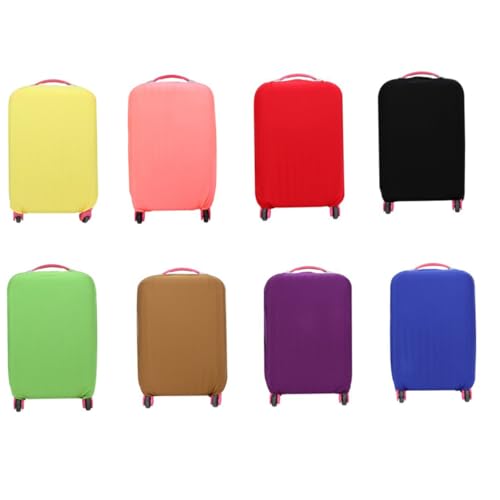 Healeved Funda Elástica para Maleta de Viaje Protectora Anti-Polvo y Arañazos Cubierta para Trolley Color Café Fácil Acceso Asas Resistente y Lavable