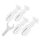 Angoily 4pcs Mini Blind Replacement Parts: No Drill Blind Brackets 1 Inch - Window Curtain Clips Brackets with Wrench for Home Horizontal Curtain