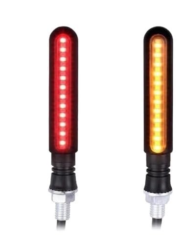 Clignotants de moto LED rouge feux de circulation et freinage momt 2 pièces