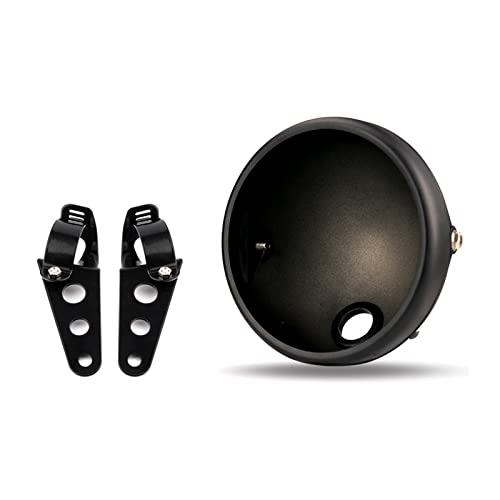 Carcasa de faro para moto de 7 pulgadas cubo de acero negro mate de fácil instalación