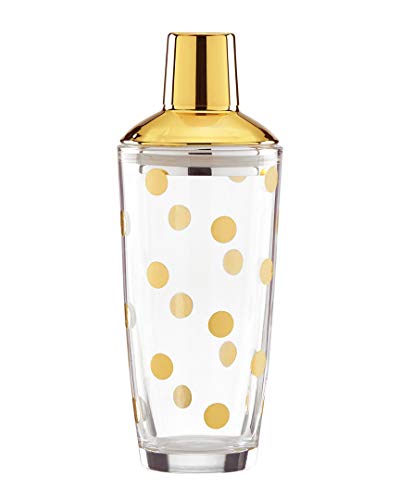 kate spade new york Two Of A Kind Gold Dot Cocktail Shaker
