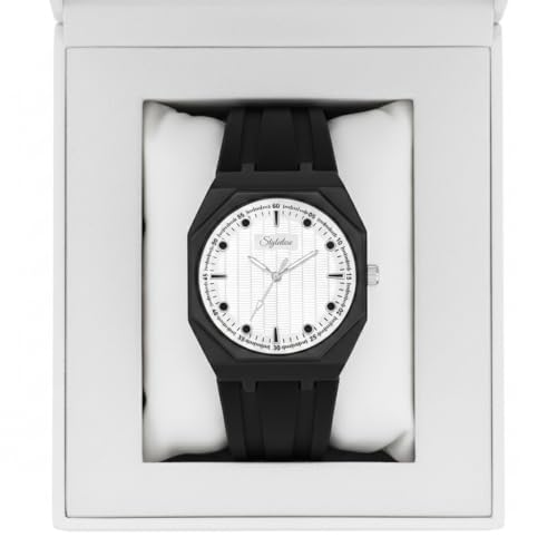 Image of styledose Minimalist dial Softest Adjustable Silicon Belt Quartz Analog Wrist Watch for Men