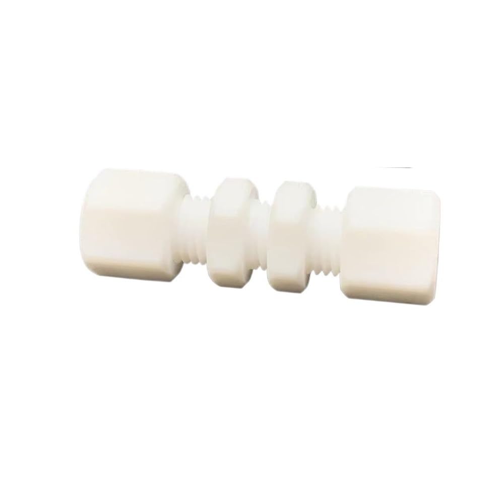 Tube Connector Euqal and Reducer Single Ferrule Compression Union Tube Adapter, PTFE Coupler Connector Replacement Part 1pc(12.7 * 12.7mm)