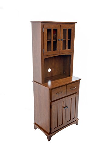 Home Source Industries Oak Hills Micro Mop Microwave Cart #TOP6