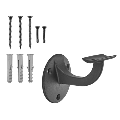 SOTECH Handlaufhalter COMPACT Schwarz Höhe 68 mm Ausladung 65 mm für Handläufe mit Ø 45 mm Geländerhalter zur Wandmontage