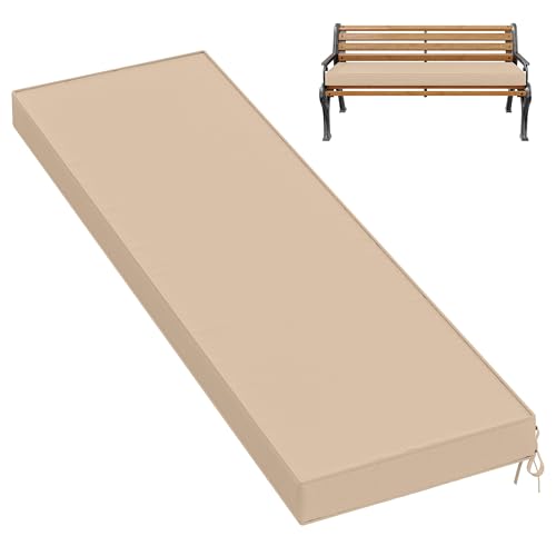 Pakunoda Outdoor Bench Cushion Waterproof Bench Pad,60×18 Inch,Sand