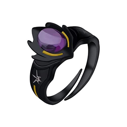XJruixi Anime Code Geass Lelouch of The Rebellion Ring Lelouch Lamperouge Zero Cosplay Unisex Anelli Regolabili Accessori per Gioielli