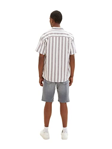 TOM TAILOR Herren Slim Fit Jeans Bermuda Shorts, Grau (10219 - Used Mid Stone Grey Denim), 28 – Ansicht 5