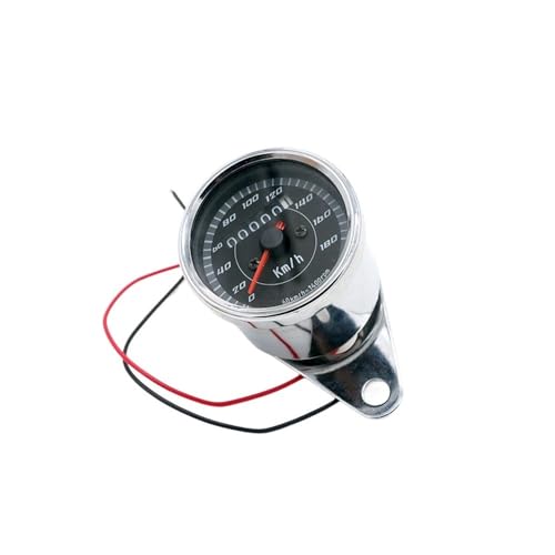 Compteur kilométrique moto et scooter LED argenté 0-180 km/h adaptable