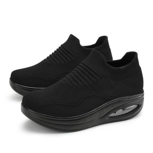Image of Walking Shoes for Women Slip On Nurse Slip Resistant Work Sock Sneakers Food Service Platform Comfortable Weight Light
