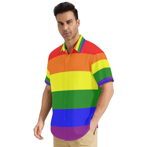 Chemise fête en plein air arc-en-ciel pour défilé LGBTQ et fierté gay