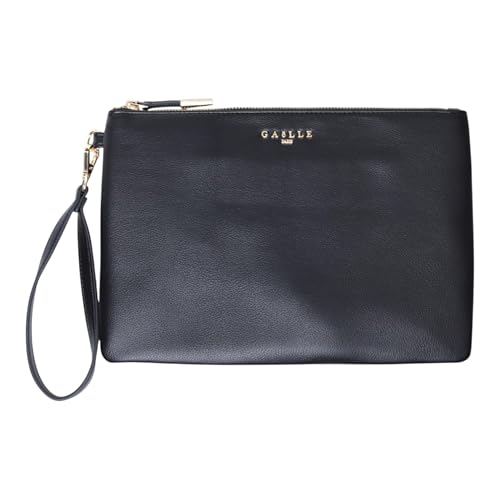 Gaelle sac à main fin pour ne plus s'encombrer pochette simili-cuir noir