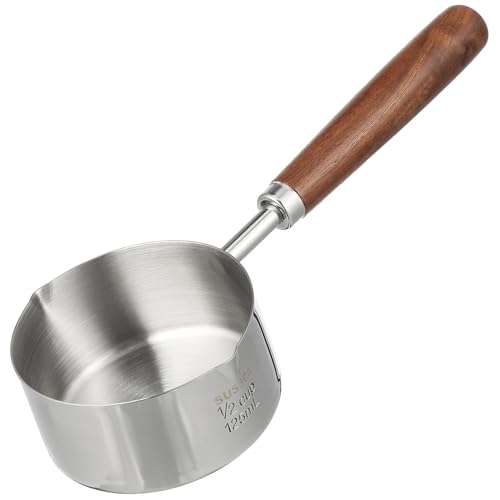 BESTYASH Cacerola Inoxidable con Mango Larga Cacerola Portátil para Salsas y Aceites para Cocinas de Inducción y Uso Profesional
