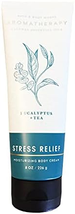 Bath and Body Works Aromatherapy Stress Relief - Eucalyptus + Tea Body Cream 8 Ounce (2019 Edition)