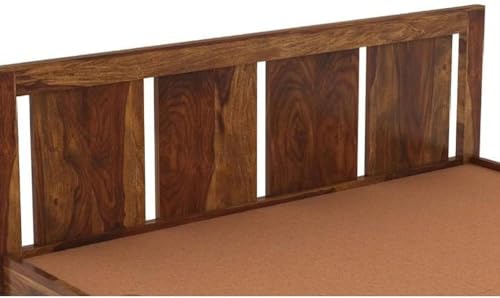 Image of Sheesham Wood King Size Bed Without Storage|Bed|Single Bed |Double Bed Solid Wood Queen Bed (Finish Color - Brown, Delivery Condition - DIY(Do-It-Yourself))