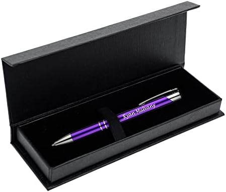 Personalised Engraved Metal Pen Comes In Gift Box Blue Ink Plus Black Ink Refill
