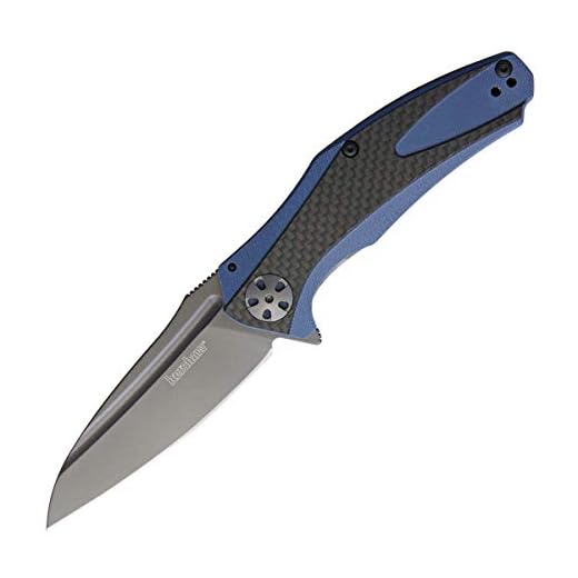 Kershaw Natrix-Carbon Fiber Pocket Knife (7007CF); 3.25 In. 8Cr13MoV Titanium Carbo-Nitride Coated Blade; 3D-Machined G10 Handle with Carbon Fiber Overlay, Flipper, Reversible Deep-Carry Clip; 2.9 oz.