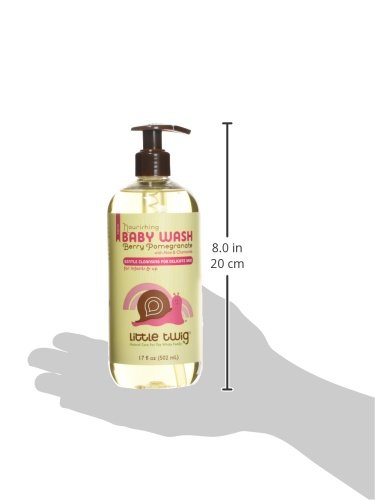 Miniatura 7 de Little Twig Jabón para bebés 2 en 1, gel de baño hipoalergénico con ingredientes orgánicos, productos esenciales para el baño del bebé, granada de