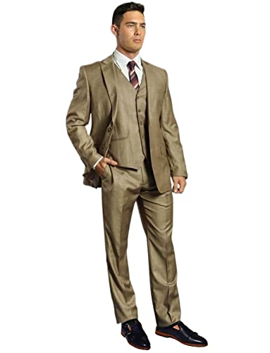 Costume veste gilet pantalon homme revers en pointe ensemble tailleur de bureau