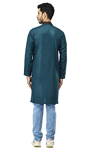 Image of Leriya Fashion Men's Slub Cotton pathan Suit Kurta