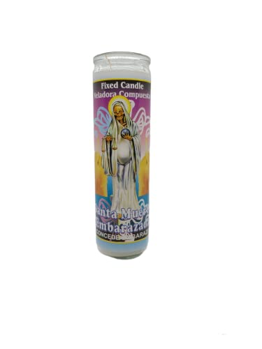 Santa Muerte Embarazada Fixed Candle Pregnancy-Themed Modern White Taper Candle
