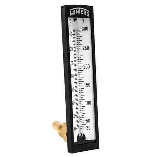 5" 5AS Angle Thermometer with Thermowell (20°F to 180°F & -5°C to 80°C)