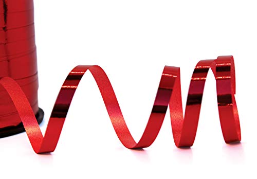 Curly Ribbon Christmas Ribbons Curling Ribbon Holiday Clearance Thin Metallic Red & Green Set Crimped Iridescent For Gift Wrap, Holiday Party Decoration, Gift Wrapping Presents Holidays Discount Sale #TOP1