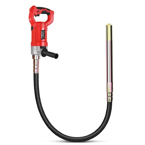 Betonrüttler 2100W mit 1.5m SCHLAUCHLÄNGE, Elektro Betonverdichter 6800 U/min, 38 mm Betonrüttler Flaschenrüttler, Beton Rüttelflasche, Rührwellendrehzahl, Beton Rüttelflasche für Hausbau, Brückenbau
