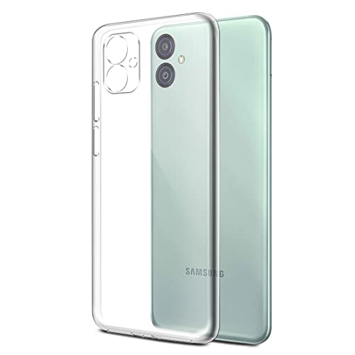 Image of Fashionury Crystal Clear Case for Samsung Galaxy M04 | Yellowing Resistance | Transparent TPU Silicone | Raised Camera Lips | Slim Transparent Cover
