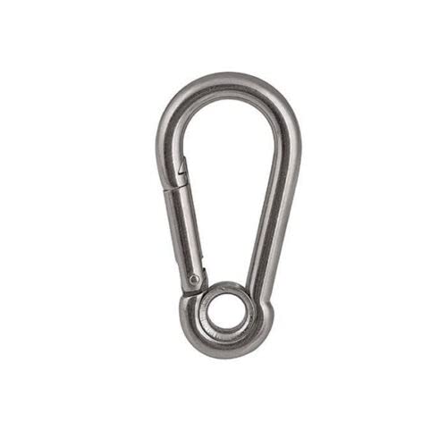 WeighTAJ SS304 Carbiner Snap Hook with hole - Stainless Steel Nickle Finish - Best for key ring, chains, ropes, camping, hiking, climbing, rigging, connecting link etc (M8x80mm(8mmx80mm), 1) (B09KCM1Q1C) Amazon Price History, Amazon Price Tracker