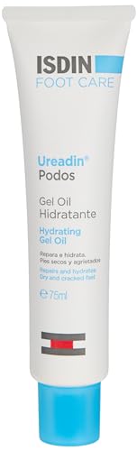 Isdin Ureadin Podos Olio gel idratante per piedi secchi e fissurati, 75 ml