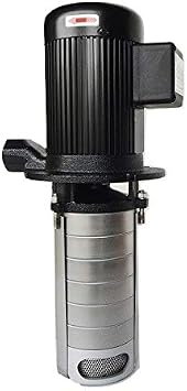 CNC Lathe Multi-stage Circulation Coolant Pump, 1HP 750W 3 impellers, Immersion Length 253mm 10", PTBSPT 3/4" thread, Three 3 Phase 220/440 V