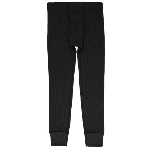 Fruit of the Loom Boys' Premium 2-Pack Thermal Waffle Bottom Base Layer, Black/Heather Greystone, 14-16 - Image 4