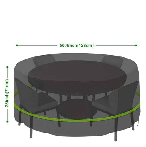 Housse pour meubles de terrasse ronde 280x71cm étanche - 6