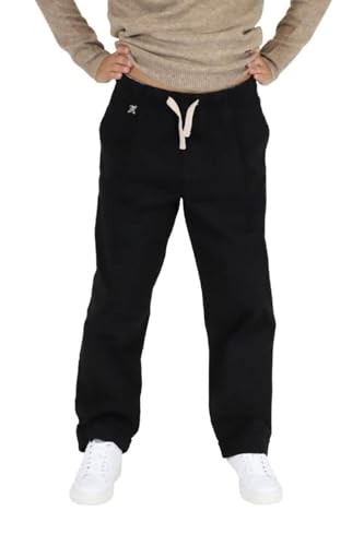 Pantalon en coton noir John RICHMOND la solution confort et élégance sans effort