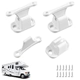 CHUANFU 3 Piezas Topes para Puerta de Caravana, Retenedor de Puerta Autocaravana de Plástico con 12 Tornillos, Accesorios de Camping para Autocaravanas Barcos Campers