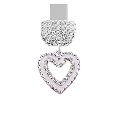 ELISE & FONDA TP1036 Type-C �[�d�|�[�g �N���X�^�� �h�o�v���O ���g���N���X�^�� ���u�n�[�g �g�ѓd�b�`���[�� iPhone 15/16/Samsung/OnePlus/Xiaomi/oppo Android�g�ѓd�b�p (�z���C