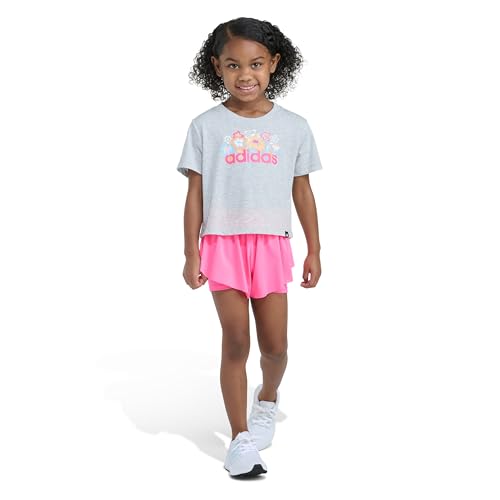 Image of adidas Baby Girls' Tee and Flowy Short Set