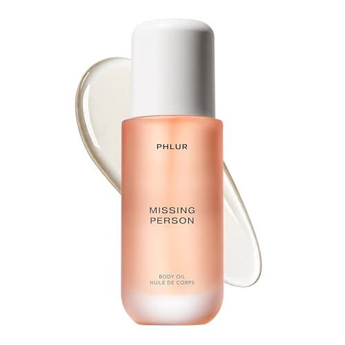 PHLUR Missing Person Body Oil, 4 Fl Oz – Skin Musk Bergamot & Jasmine Scented Body Oil for Women &...