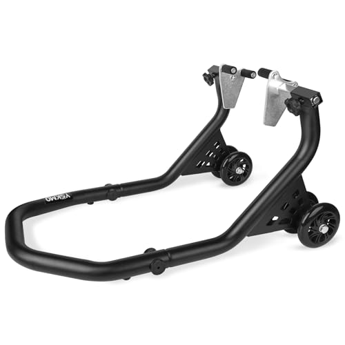 YSKMO Motorcycle Front Wheel Lift Stand Black 500lbs Capacity 1.5 Tube