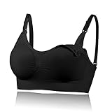 KUAOPATA Nursing Bra Wireless Deep V Neck Maternity Nursing Bra Bralette Sleeping Breastfeeding (as1
