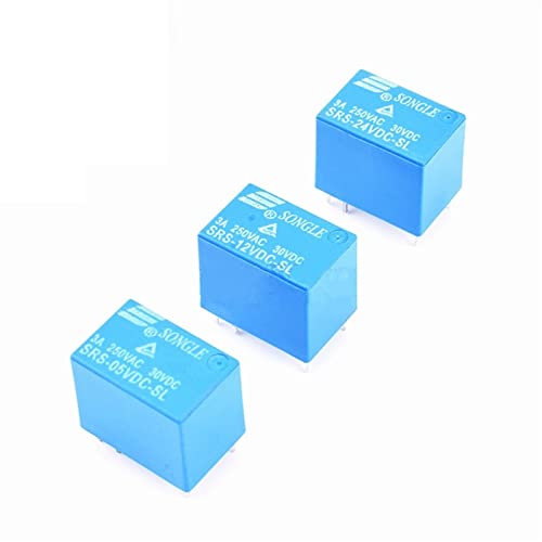 Relais puissance Songle SRS commutateur électromécanique miniature 6 broches bleu