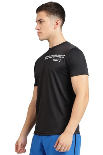 Image of Reebok Men's Polyester Gym T-Shirt - Moisture Wicking Sports T-Shirt for Men | Workout Running Training Tshirt for Men | Half Sleeve Active Tee
