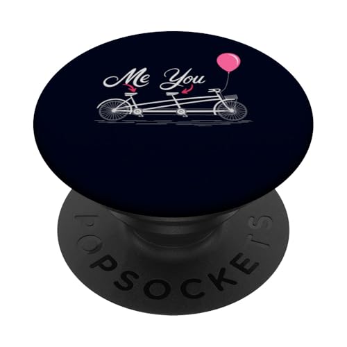 Me & You - Bicicleta en tándem linda pareja romántica PopSockets PopGrip Adhesivo