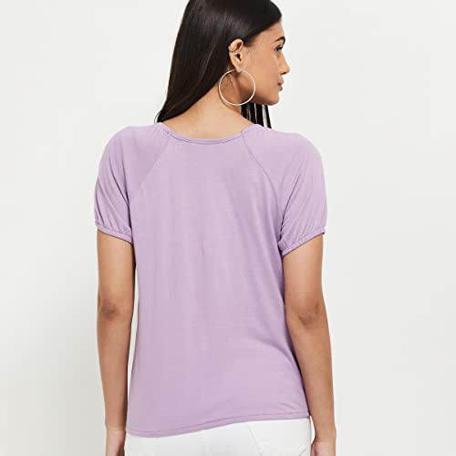 Image of Max Women Solid V-Neck T-Shirt