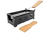 Cosy & Trendy Appareil à Raclette rectangle en Acier inoxydable+ 1 spatule, 2 personnes, Noir