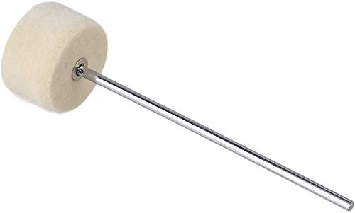 image for Jiayouy White Felt Bass Drum Beater Kick Drum Foot Pedal Beater Percus