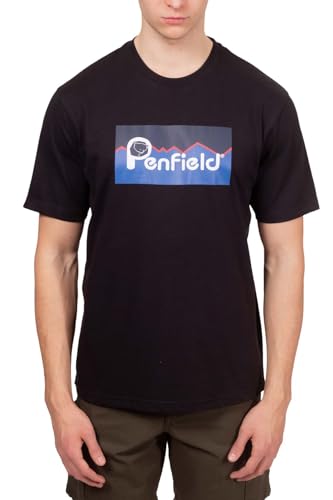 Penfield Men's Original Large Logo T-Shirt, Black, XL
